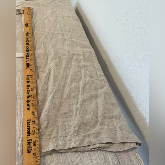 Anthropologie Wide Leg Pull On Pant Linen Viscose Relaxed Lagenlook Boho Medium - Picture 7 of 10